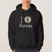 I Liebe Daisies Gerber Daisy White Blume Hoodie (Vorderseite)