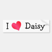 I Liebe Daisy Autoaufkleber (Vorne)