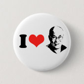 I Liebe Dalai Lama Button (Vorderseite)