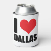 I Liebe Dallas Dosenkühler (Kanne Vorderseite)
