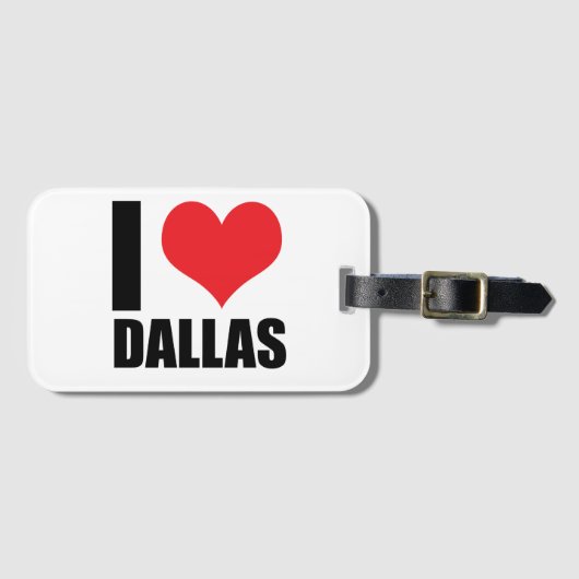 I Liebe Dallas Gepäckanhänger (Vorderseite (Horizontal))