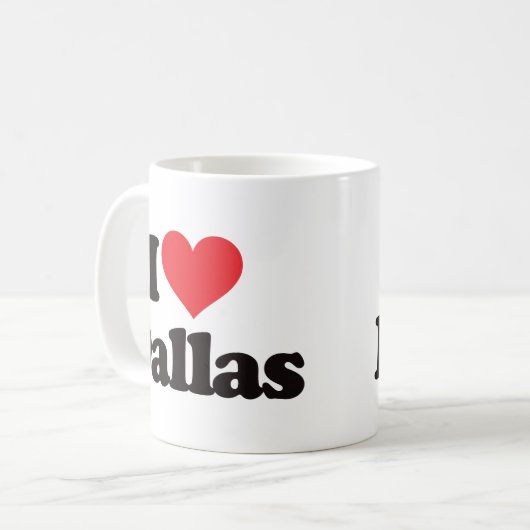 I Liebe Dallas Kaffeetasse (Vorderseite Links)