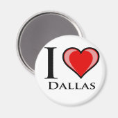 I Liebe Dallas Magnet (Vorderseite/Rückseite)