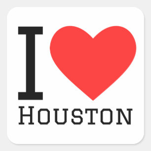 I Liebe Dallas Quadratischer Aufkleber