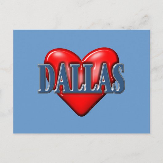 I Liebe Dallas Texas Postkarte (Vorderseite)