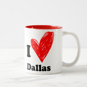 I Liebe Dallas Zweifarbige Tasse