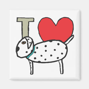 I LIEBE DALMATINER MAGNET