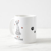I Liebe Dalmatiner (schwarz 1) Herz Niedlich Kaffeetasse (Vorderseite Links)