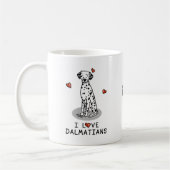 I Liebe Dalmatiner (schwarz 1) Herz Niedlich Kaffeetasse (Links)
