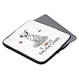 I Liebe Dalmatiner (schwarz 1) Herz Niedlich Laptopschutzhülle