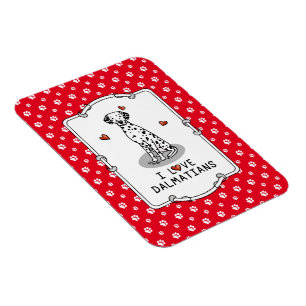 I Liebe Dalmatiner (schwarz 1) Herz Niedlich Magnet