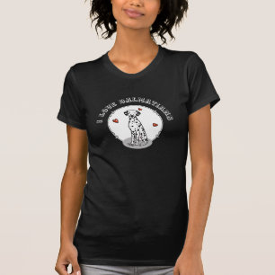 I Liebe Dalmatiner (schwarz 1) Herz Niedlich T-Shirt