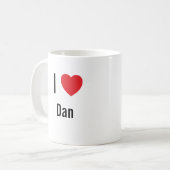 I Liebe Dan Kaffeetasse (Vorderseite Links)