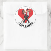 I Liebe Dancing ~ Argentinischer Tango II Runder Aufkleber (Tasche)