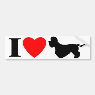 I Liebe Dandie Dinmont Terrier-Autoaufkleber Autoaufkleber