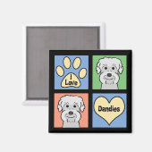 I Liebe Dandie Dinmont Terriers Magnet (Vorderseite/Rückseite)