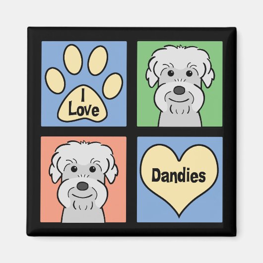 I Liebe Dandie Dinmont Terriers Magnet (Vorne)