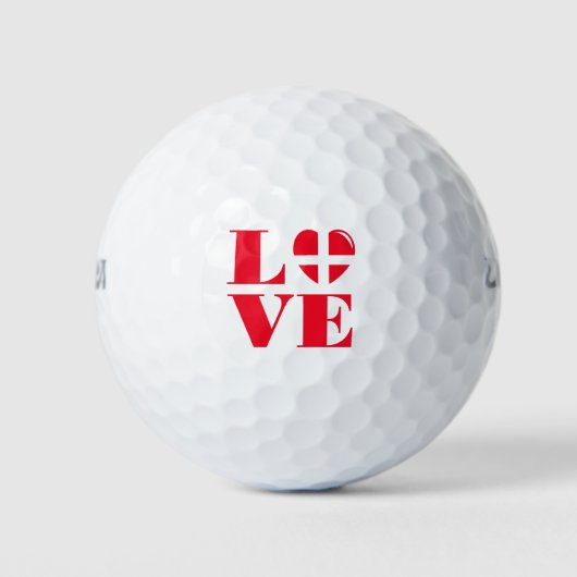 I Liebe Dänemark Golfball (Vorderseite)