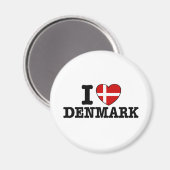 I Liebe Dänemark Magnet (Vorderseite/Rückseite)