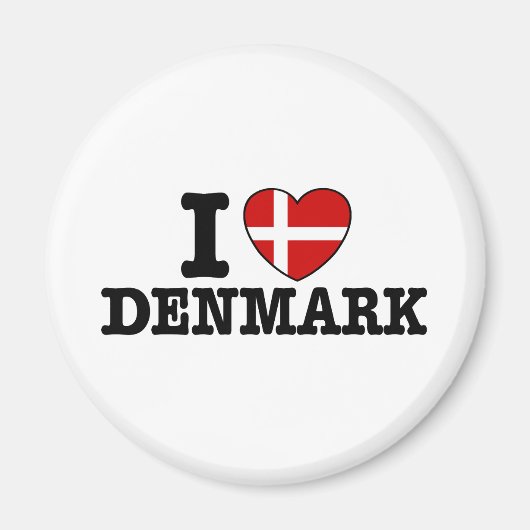 I Liebe Dänemark Magnet (Vorne)