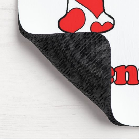 I Liebe Dänemark Mousepad (Ecke)