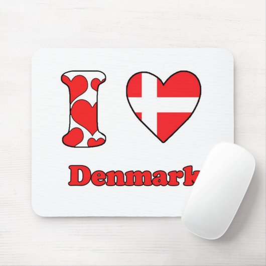I Liebe Dänemark Mousepad (Mit Mouse)