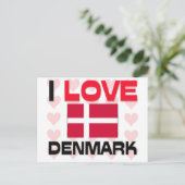 I Liebe Dänemark Postkarte (Stehend Vorderseite)