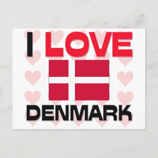 I Liebe Dänemark Postkarte (Vorderseite)