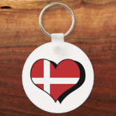 I Liebe Dänemark Schlüsselanhänger (Vorderseite)