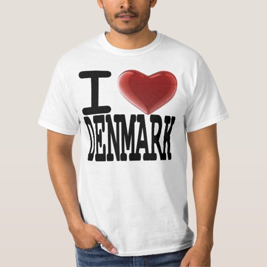 I Liebe DÄNEMARK T-Shirt (Vorderseite)