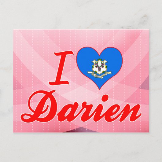 I Liebe Darien, Connecticut Postkarte (Vorderseite)