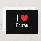 I Liebe Darren Postkarte (Vorne/Hinten)