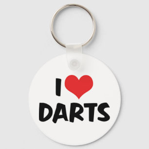 I Liebe Darts Schlüsselanhänger