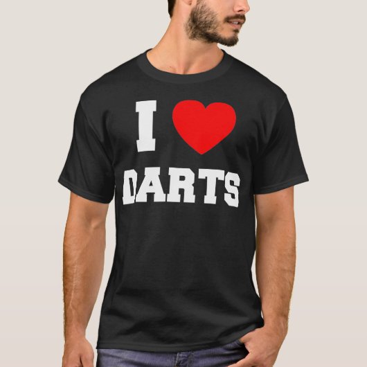 I Liebe Darts T-Shirt (Vorderseite)