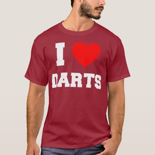 I Liebe Darts T-Shirt (Vorderseite)