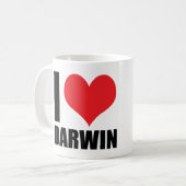 I Liebe Darwin Kaffeetasse (Vorderseite Links)