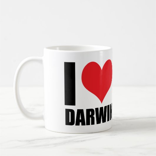 I Liebe Darwin Kaffeetasse (Links)