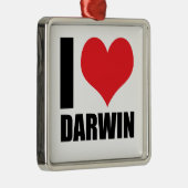 I Liebe Darwin Ornament Aus Metall (Rechts)