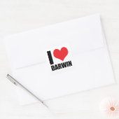 I Liebe Darwin Quadratischer Aufkleber (Umschlag)