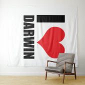 I Liebe Darwin Wandteppich (Beispiel (Horizontal))