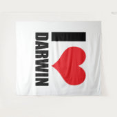 I Liebe Darwin Wandteppich (Vorderseite (Horizontal))