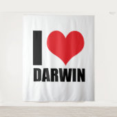 I Liebe Darwin Wandteppich (Vorderseite)