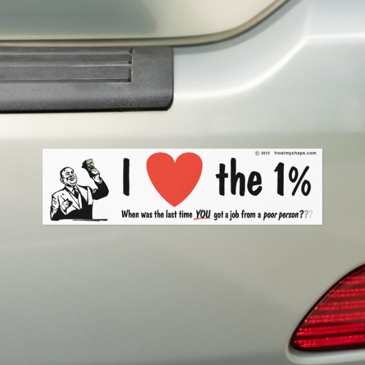 I LIEBE das 1% Autoaufkleber (Auf Auto)