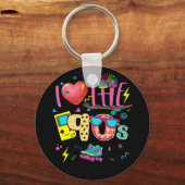 I Liebe Das 90er Party Outfit 90er Retro Schlüsselanhänger (Vorderseite)