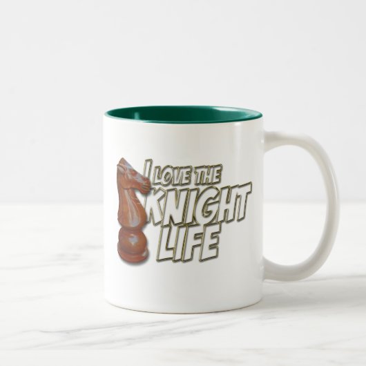 I Liebe das Kinght Leben Zweifarbige Tasse (Rechts)