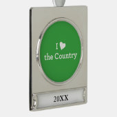 I Liebe das Land Banner-Ornament Silber (Rechts)