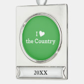 I Liebe das Land Banner-Ornament Silber (Links)