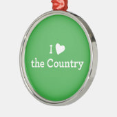 I Liebe das Land Silbernes Ornament (Links)