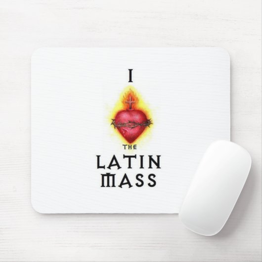 I LIEBE das lateinische heilige Massenherz von Mousepad (Mit Mouse)