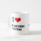 I Liebe das metrische System Kaffeetasse (Vorderseite Links)